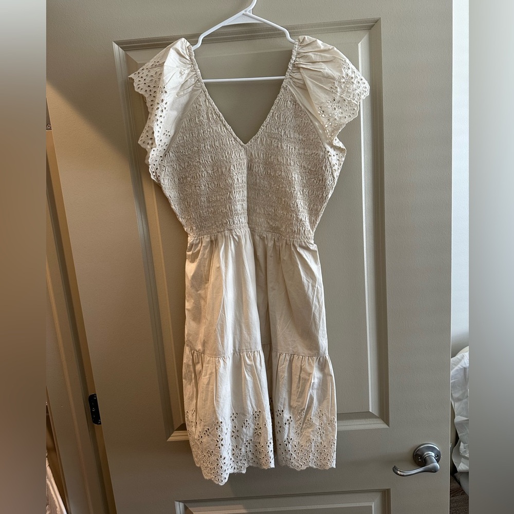 GAP Cream Smocked Dress NWT